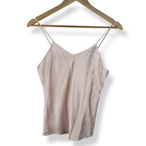 Vintage‎ 90s 100% Silk Camisole Tank Top Pastel Pink Womens Size Medium Coquette